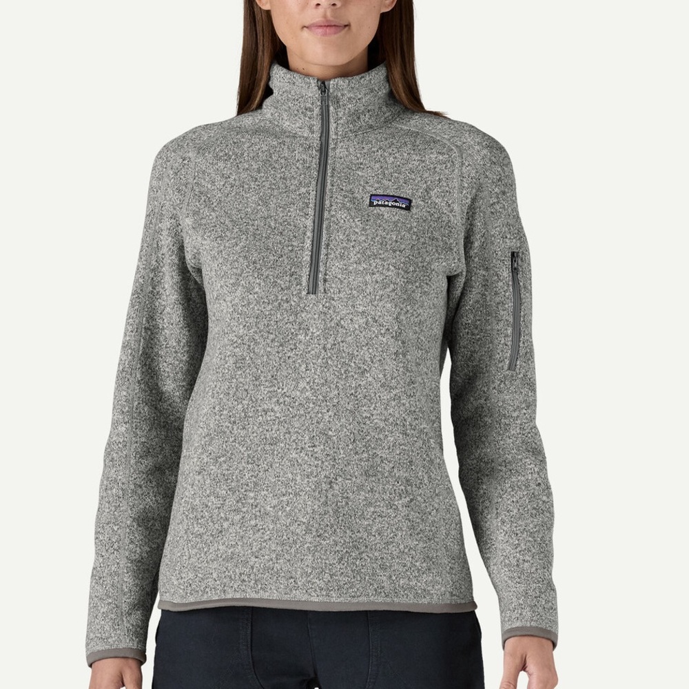 Women’s Patagonia Better Sweater Gray Quarter-Zip Fleece Pullover